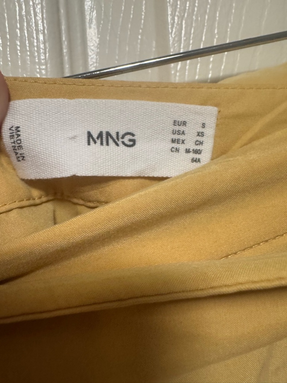 Mango Yellow A-Line Belted Midi Skirt - Picture 4 of 12